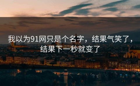 我以为91网只是个名字，结果气笑了，结果下一秒就变了