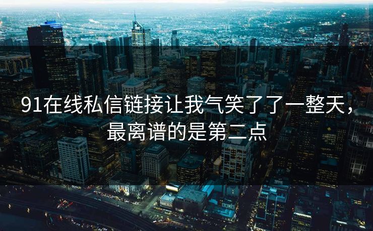 91在线私信链接让我气笑了了一整天，最离谱的是第二点